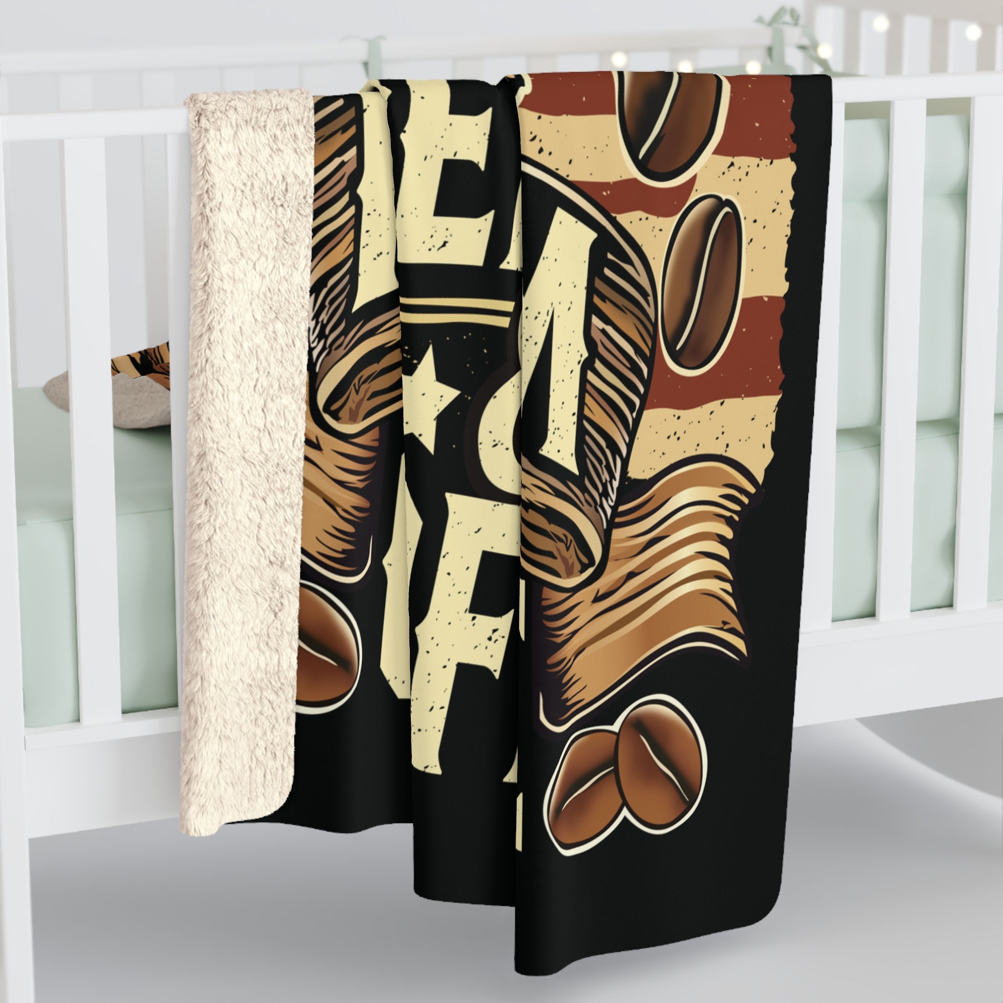 Fueled by Freedom & Coffee - Sherpa Fleece Blanket