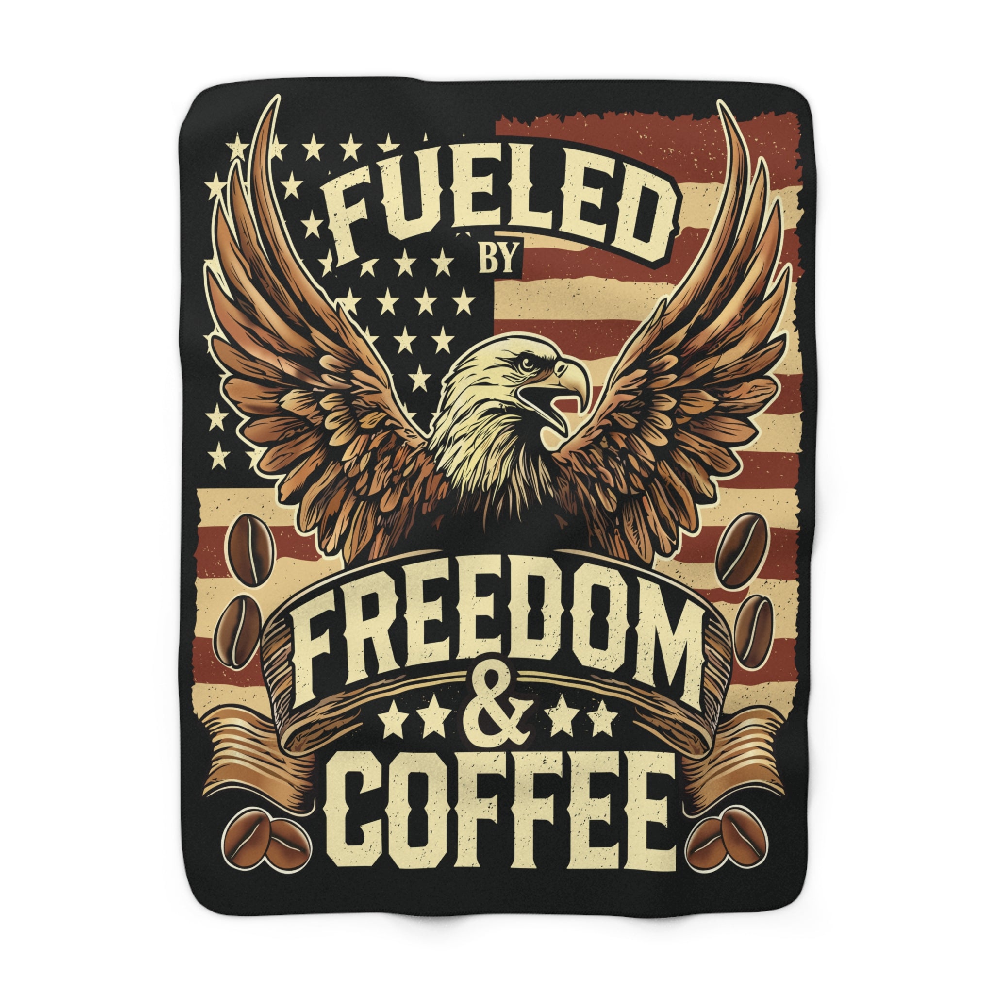 Fleece Blanket - Fueled by Freedom & Coffee