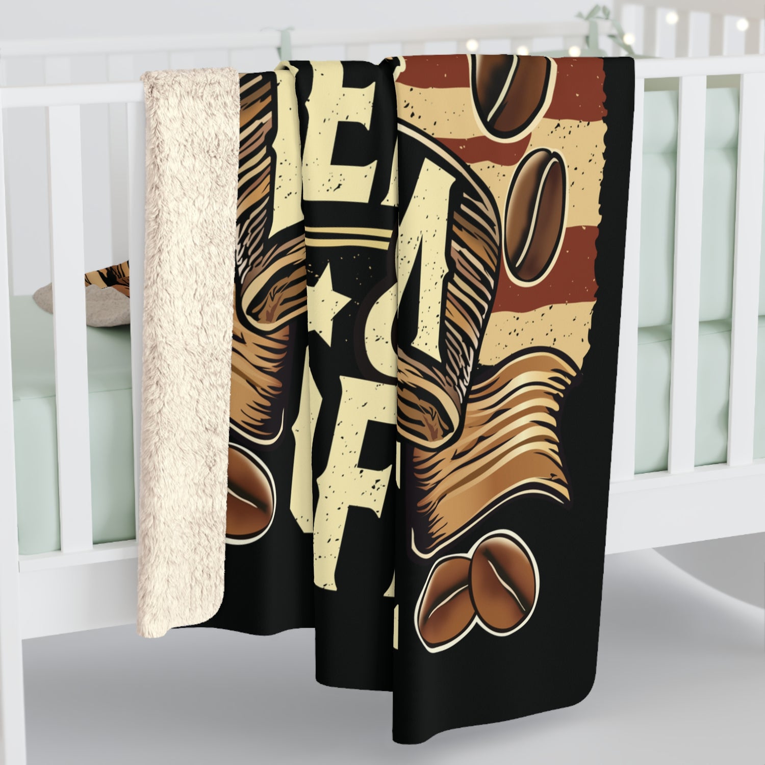 Fueled by Freedom &amp; Coffee - Sherpa Fleece Blanket