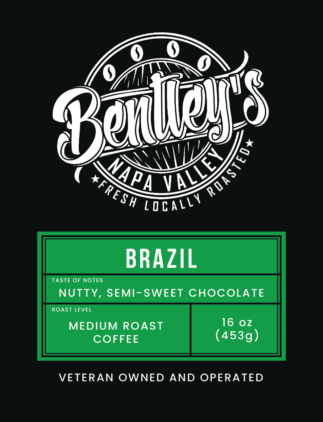 Brazil Coffee Beans Label
